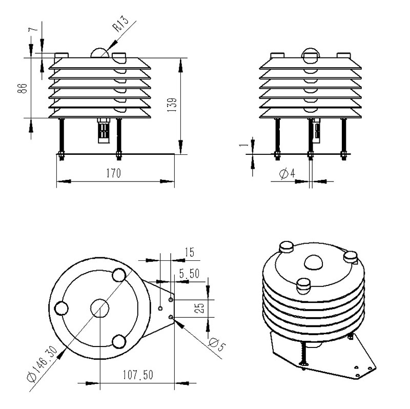Environmental Sensors product size diagram