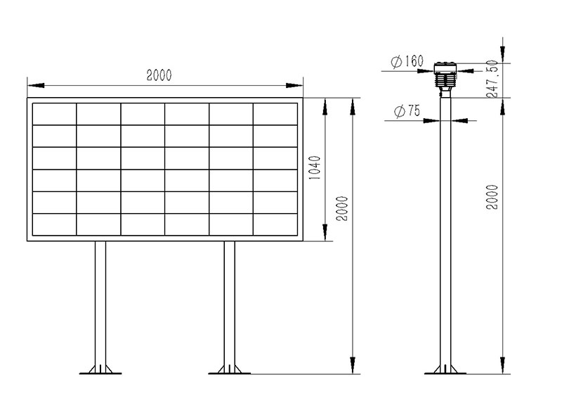 Scenic weather station product size diagram