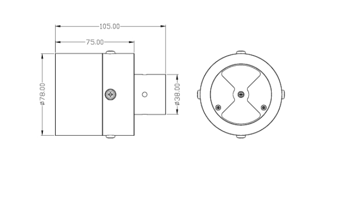Lightning Warning System size diagram